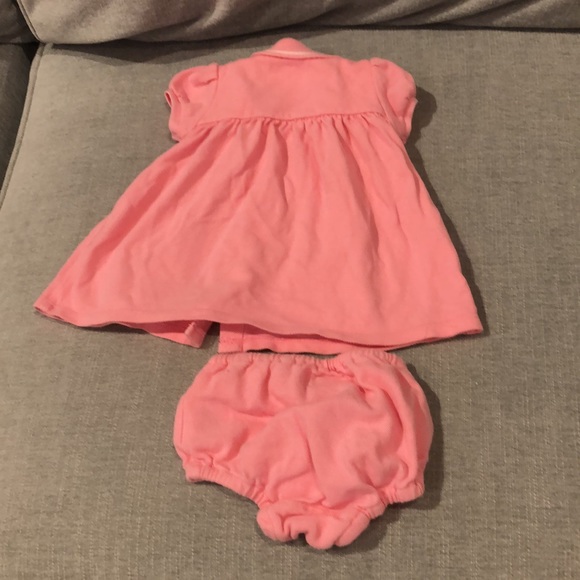 Pretty in Pink Ralph Lauren 3 MO dress with matching bloomers - Picture 2 of 6